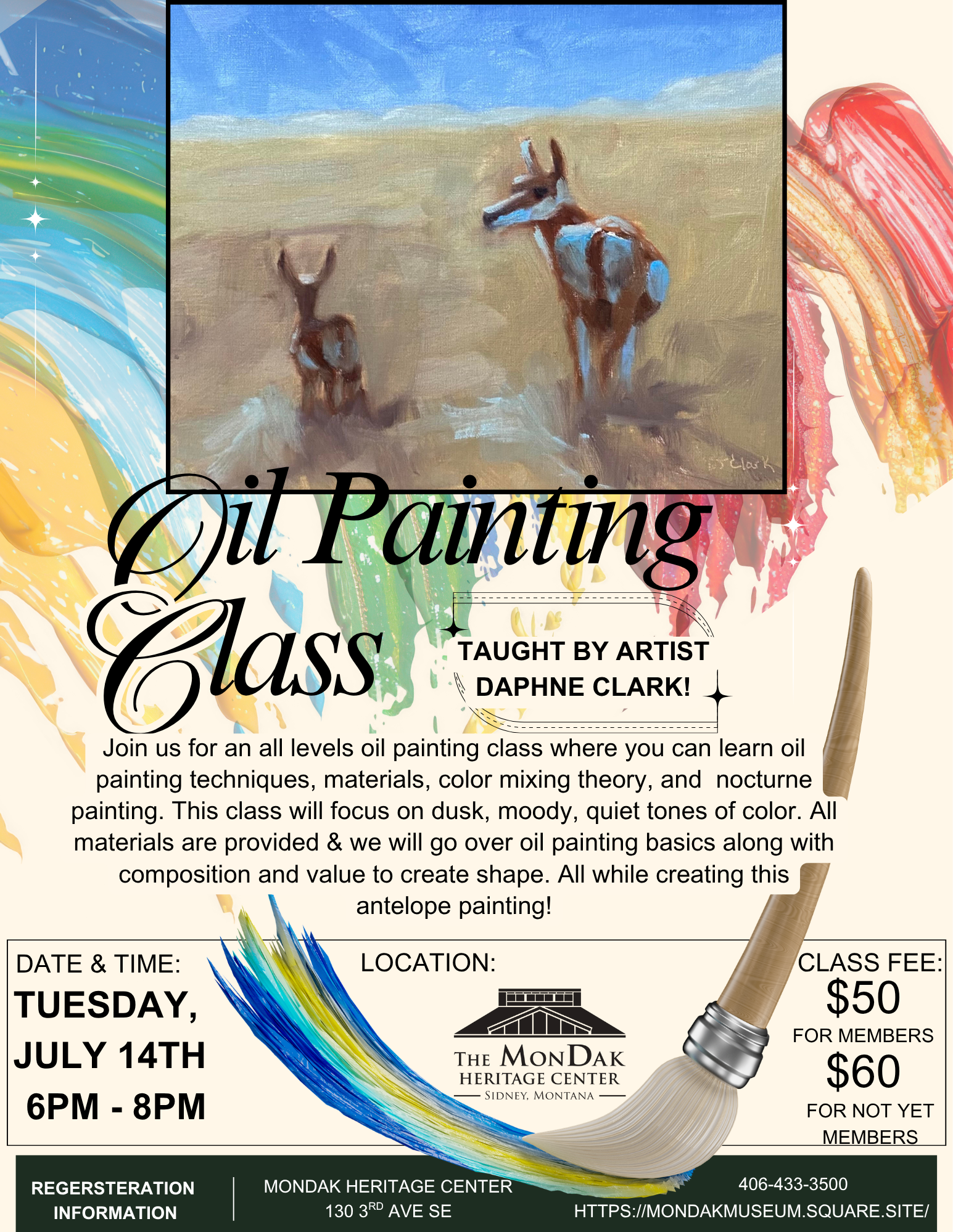 July 2026 Oils with Daphne Clark Class