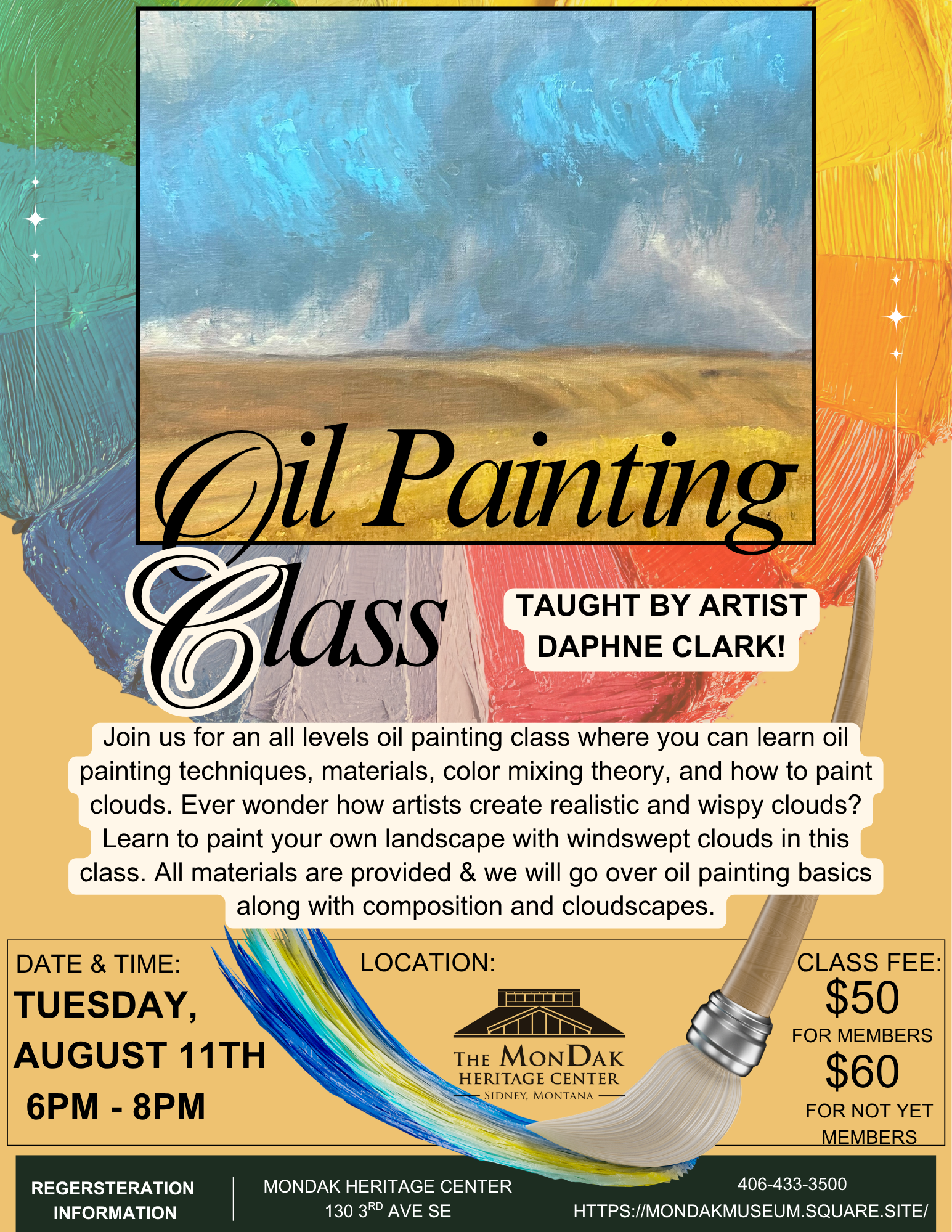 August 2026 Oils with Daphne Clark Class